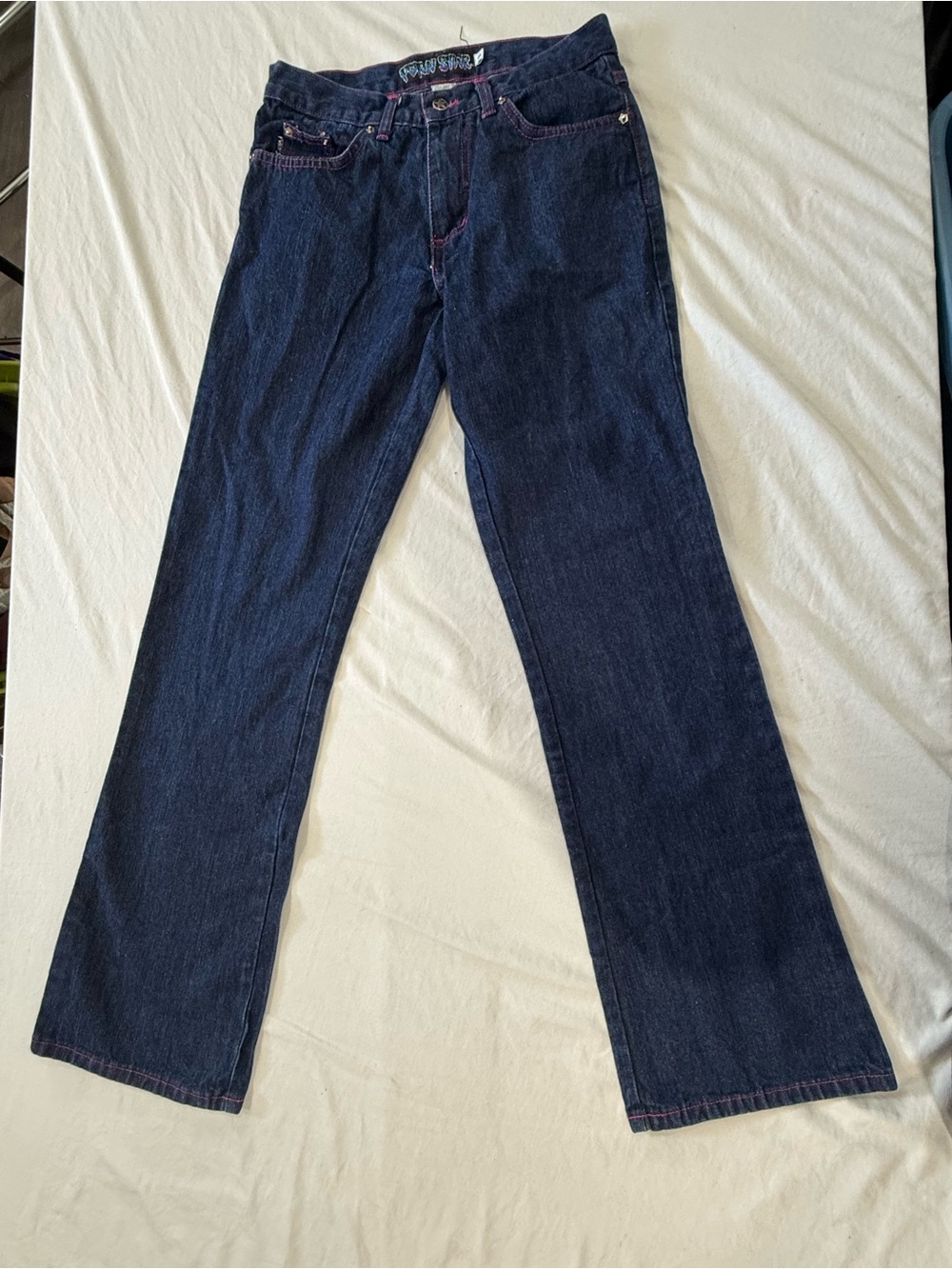 Porn Star Dark Blue Women’s Straight-Leg Jeans